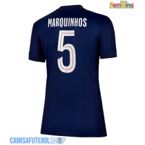 Camisa de time de futebol Paris Saint-Germain Marquinhos #5 Replicas 1º Equipamento Feminina 2025-26 Manga Curta